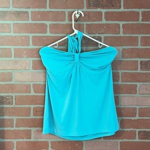 Ann Taylor Loft Blue Halter Top